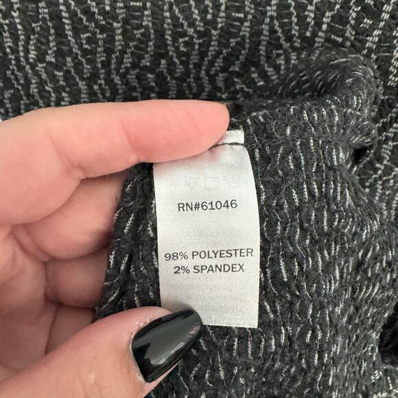 Vanity Cap Sleeve Fit & Flare Dress Women's Size Small Dark Gray & White Pockets - Picture 6 of 9